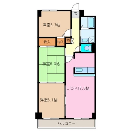 益生駅 徒歩30分 4階の物件間取画像